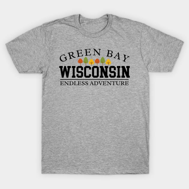 Green Bay Wisconsin T-Shirt by Energized Designs